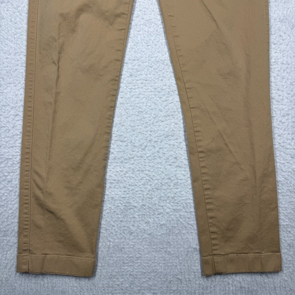 J. Crew Stretch Chino Casual Khaki Beige Straight Leg Pants Men's Size 32x34 - Picture 3 of 14